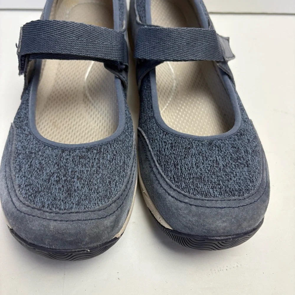 Dansko Blue Hennie and Cream Mary Jane Flats Size 39 8.5 9